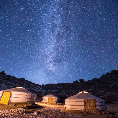 Visiting a nomadic family